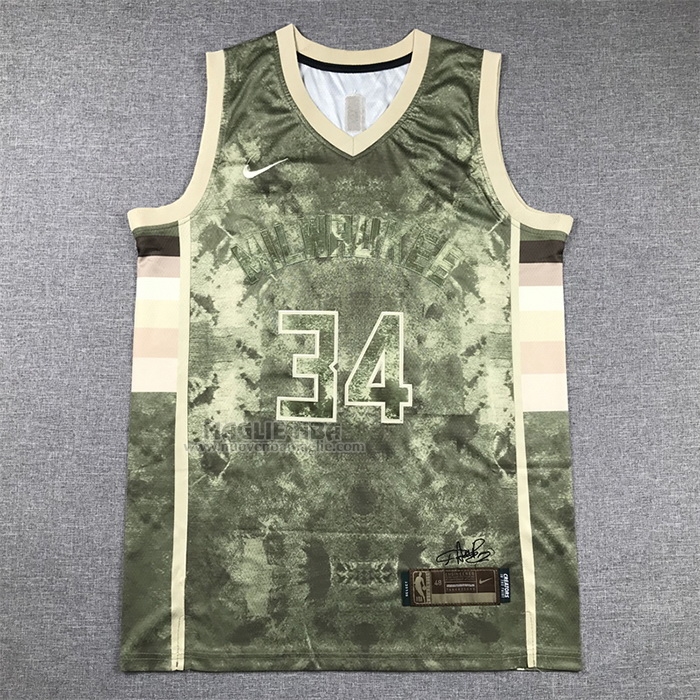 Maglia
 Giannis Antetokounmpo NO 34 Milwaukee Bucks Select Series 2023 Marrone

